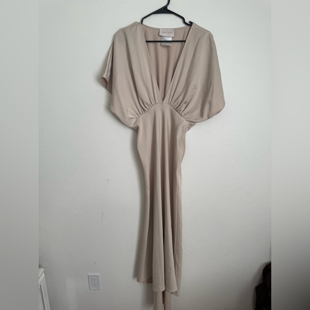 BHLDN Elegant Cream Maxi Dress size 4 - Picture 3 of 5
